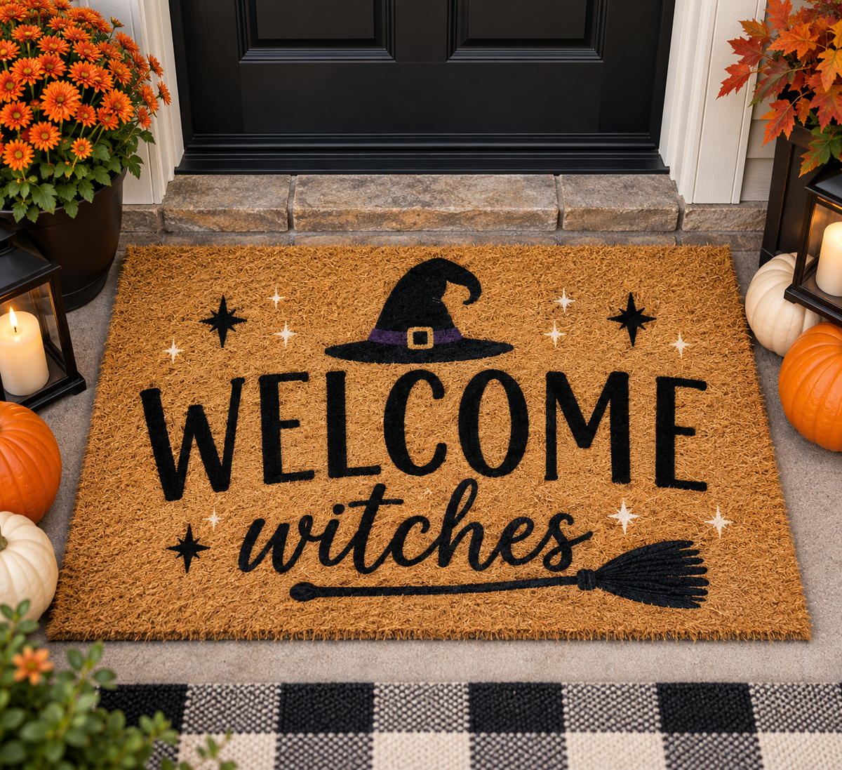 Halloween Door Mat - Welcome Witches
