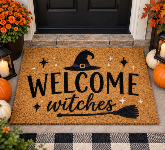 Halloween Door Mat - Welcome Witches