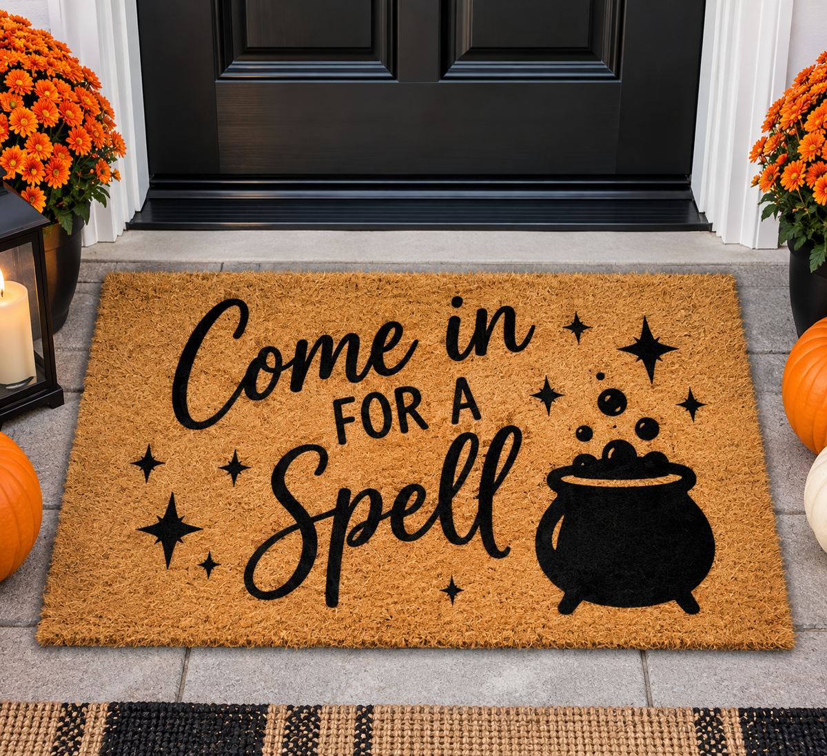 Halloween Door Mat - Come in for a Spell