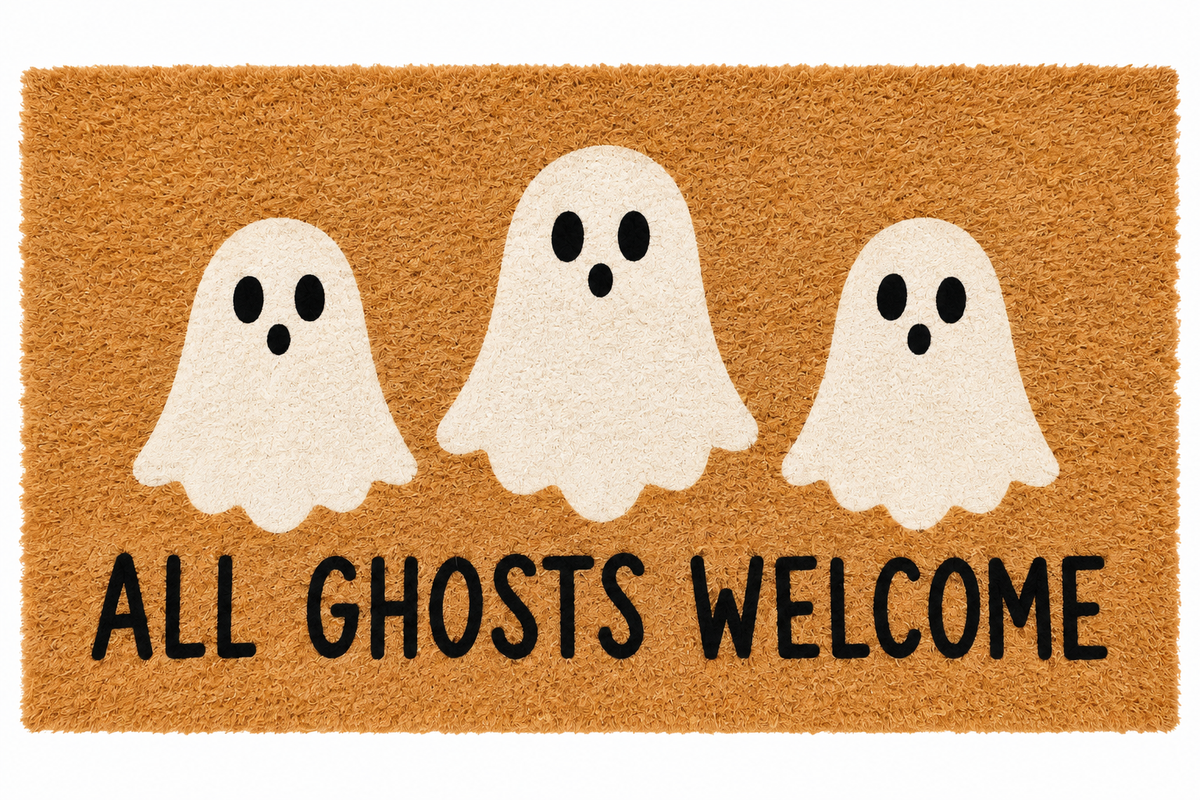 Halloween Door Mat - All Ghosts Welcome