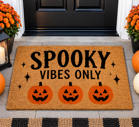 Halloween Door Mat - Spooky Vibes Only