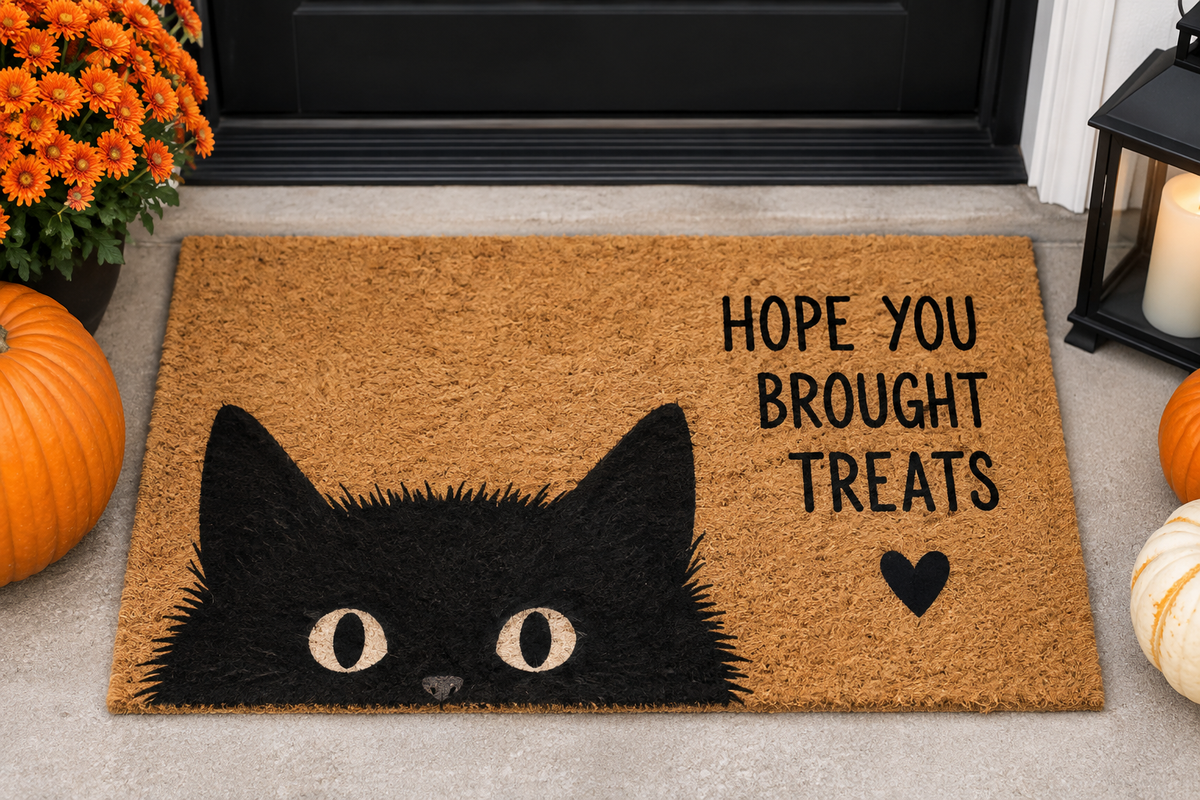 Halloween Door Mat - Hope you brought Treats