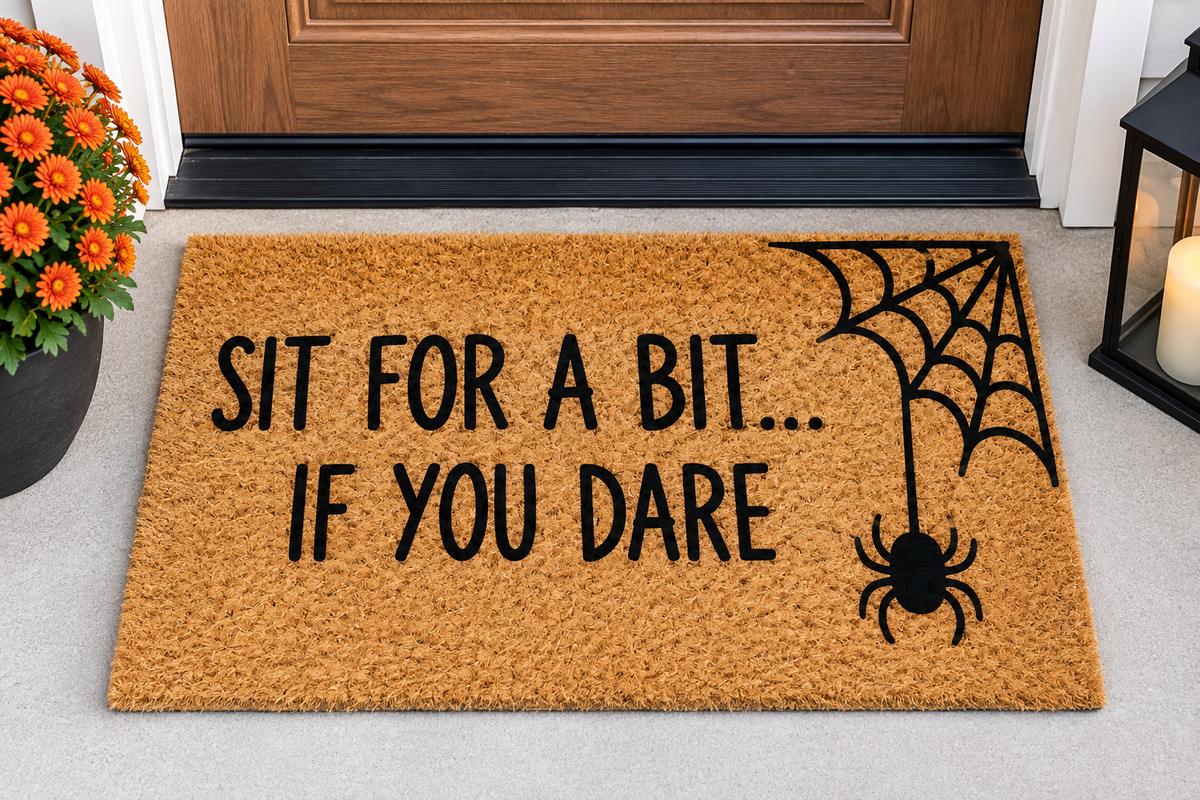 Halloween Door Mat - Sit for a Bit if you Dare