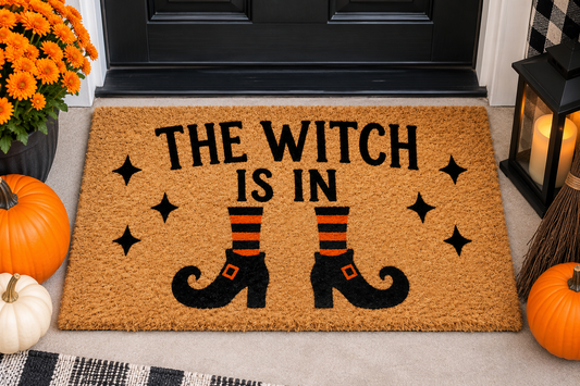 Halloween Door Mat - The Witch is In