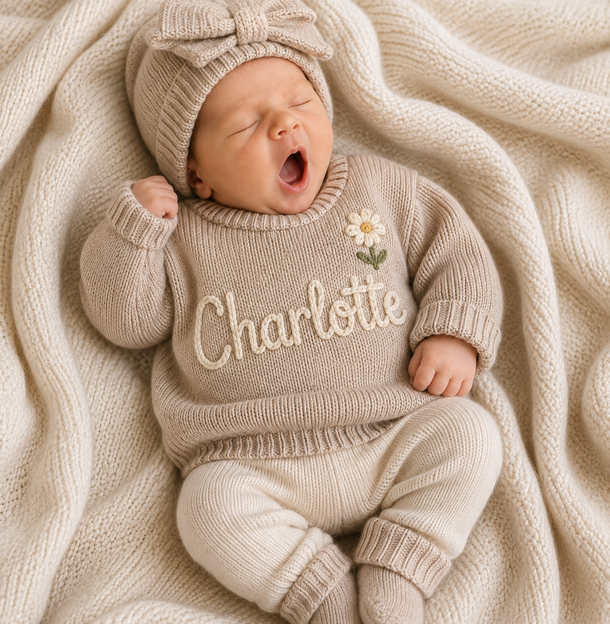 Little Blooms Personalized Knit Sweater