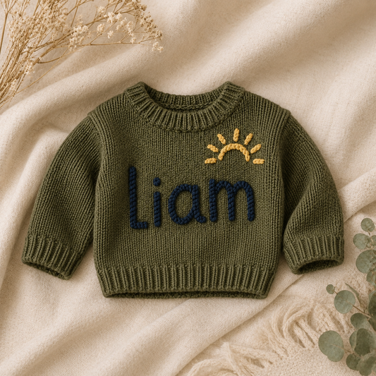 Little Blooms Personalized Knit Sweater