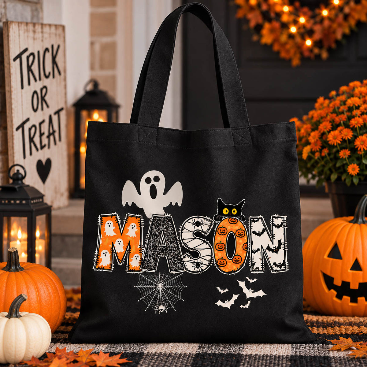 Spooky Stitches Personalized Trick-or-Treat Bags